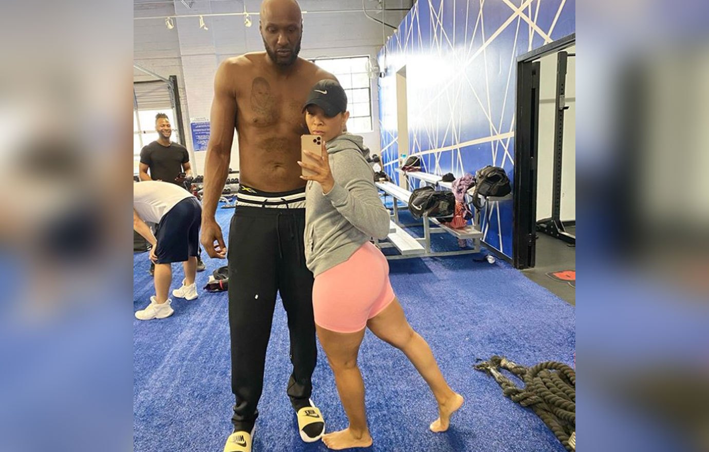 Lamar and Sabrina at the gym