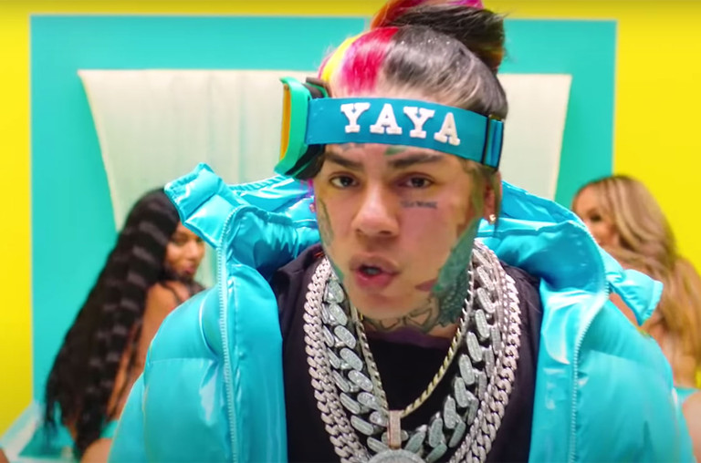 6ix9ine in the visuals for his 2020 'YAYA' single.