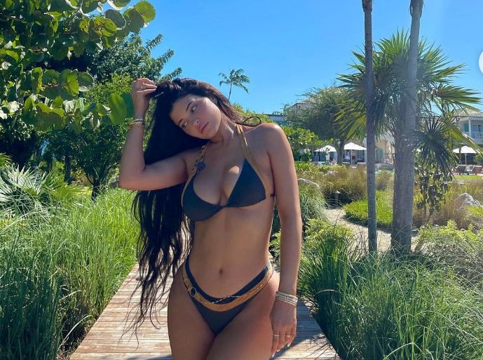 Kylie Jenner wearing bikini