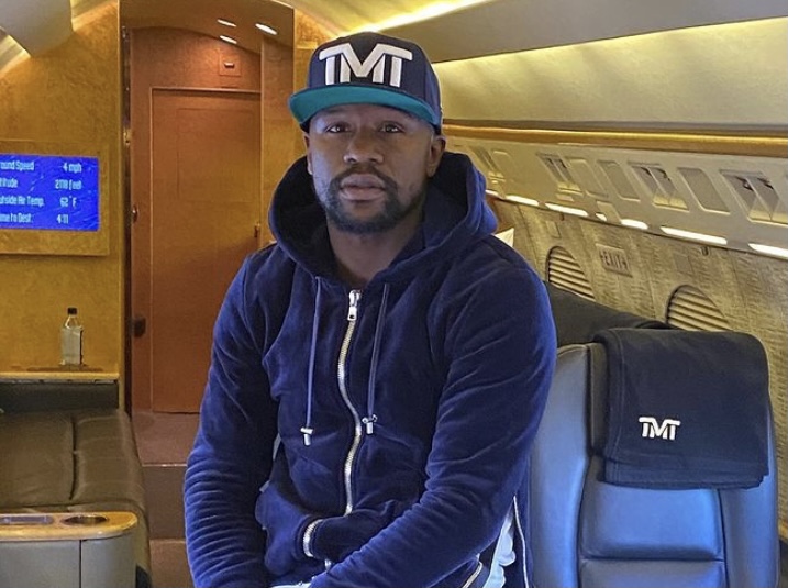 Floyd on his private jet.