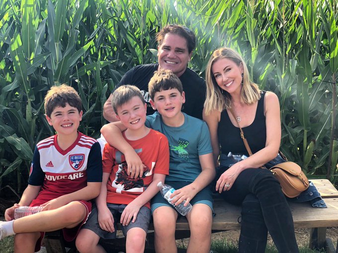 Stephanie Hollman and sons visit a pumpkin patch.