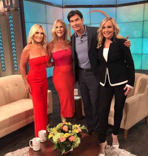 Vicki Gunvalson appears with Jerry O'Connell and her 'RHOC' cast mates.