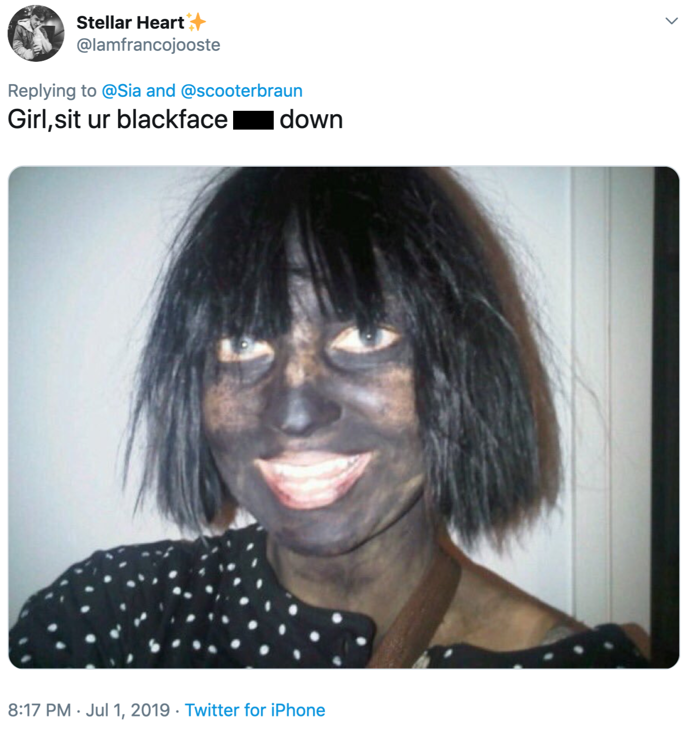 UPDATE - Sia readjusts her wig, deletes Tweet, and 