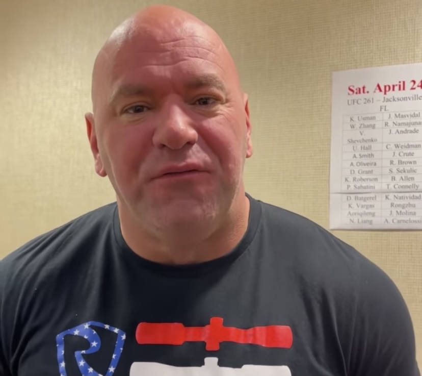 Dana White promoting UFC.