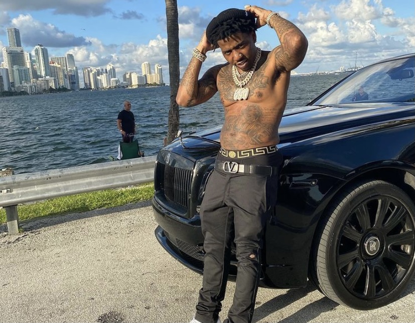 Lucci in front of his Rolls Royce in Miami.