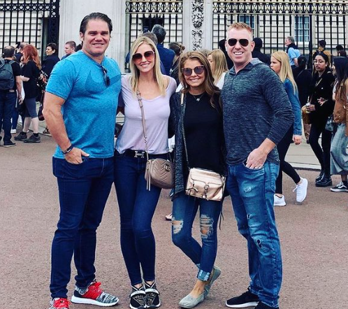 Brandi Redmond and Stephanie Hollman visit London with their husbands.