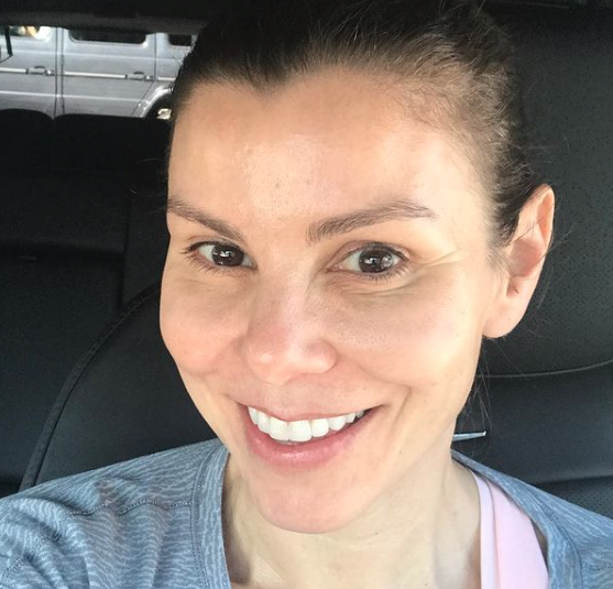 Heather Dubrow goes makeup-free.