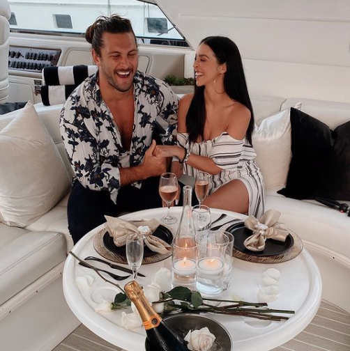 Scheana Shay enjoys a boat ride with Brock Davies.