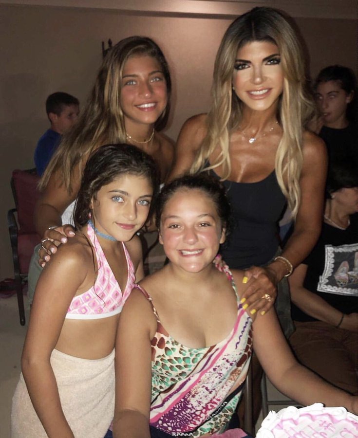 Teresa Giudice is seen with her daughters and a friend.