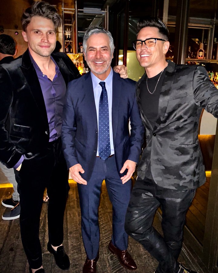 Guillermo Zapata stands with TomTom owners Tom Sandoval and Tom Schwartz.