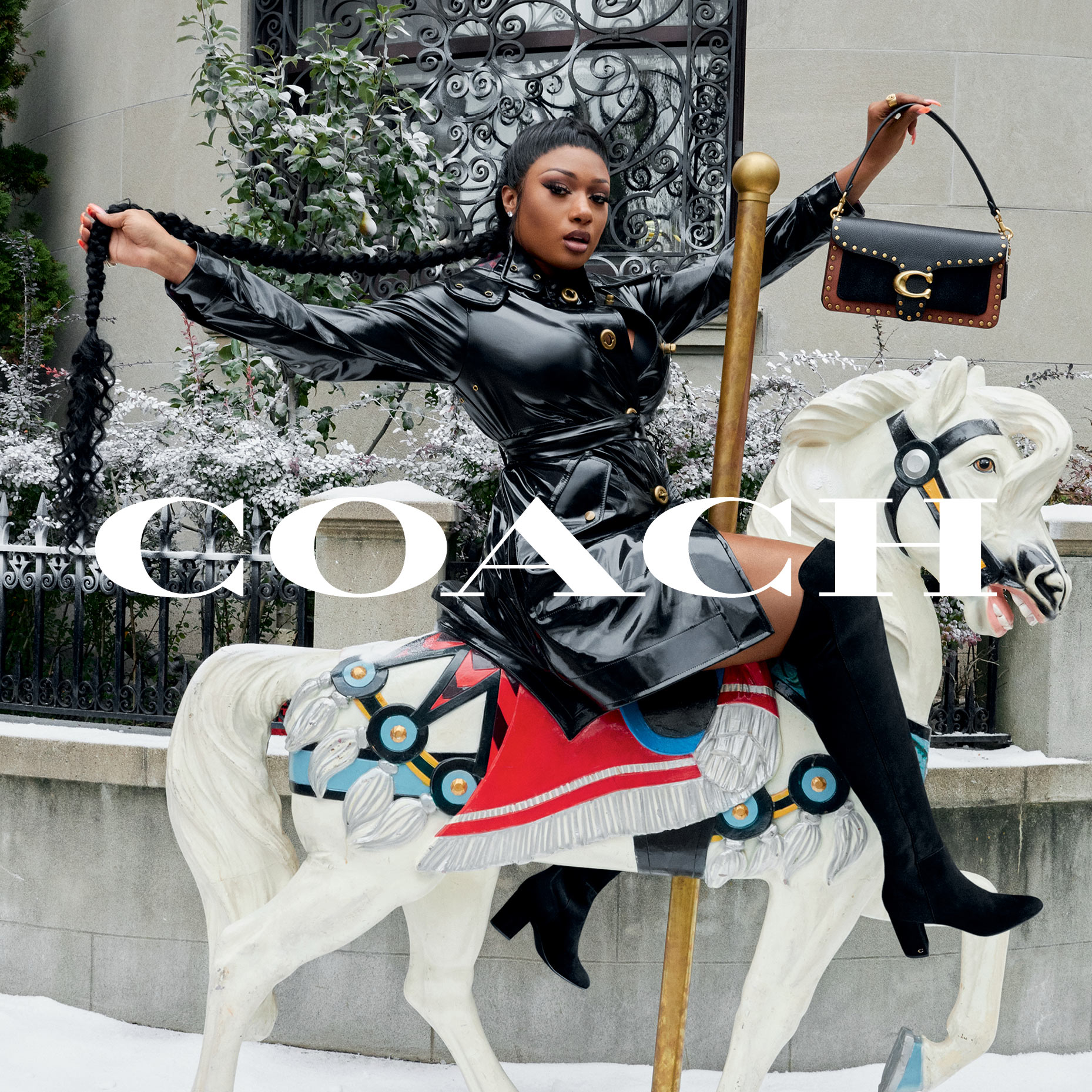 Megan in her 2019 Coach ad.