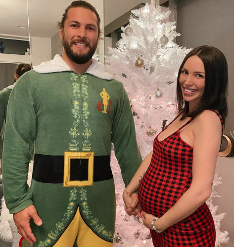 Brock Davies and Scheana Shay celebrate Christmas.