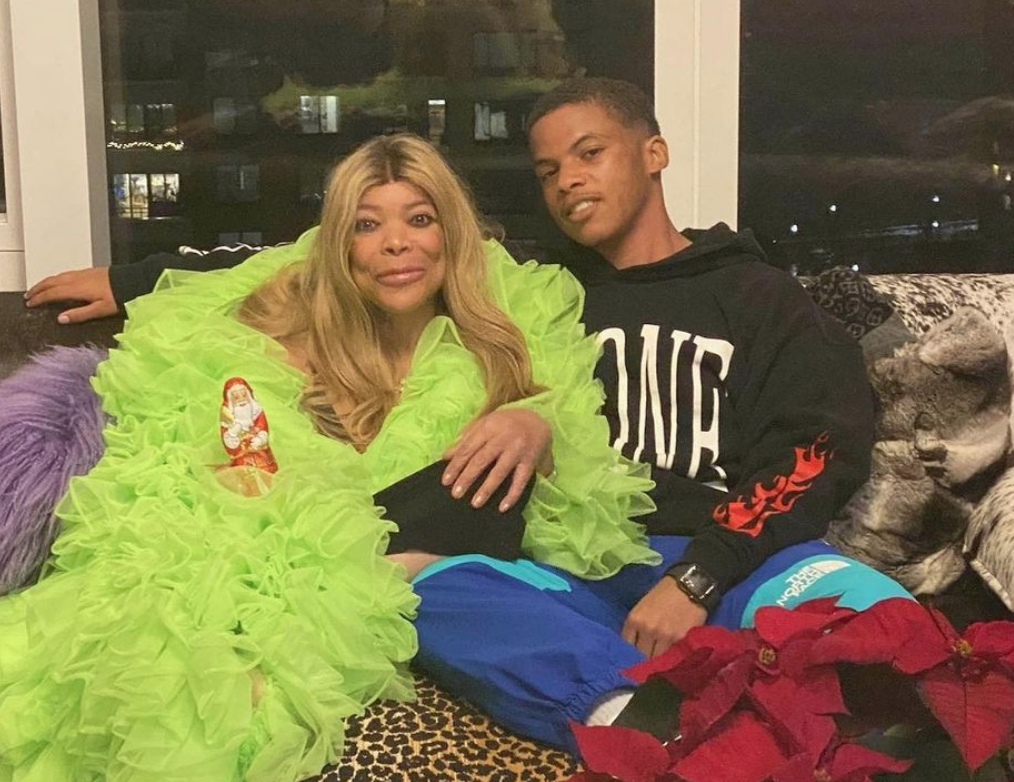 Wendy Williams with her son on Christmas.