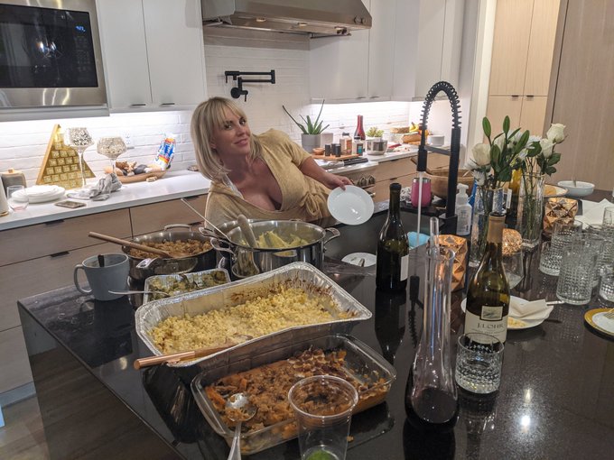 Whitney Rose cooks in her kitchen.