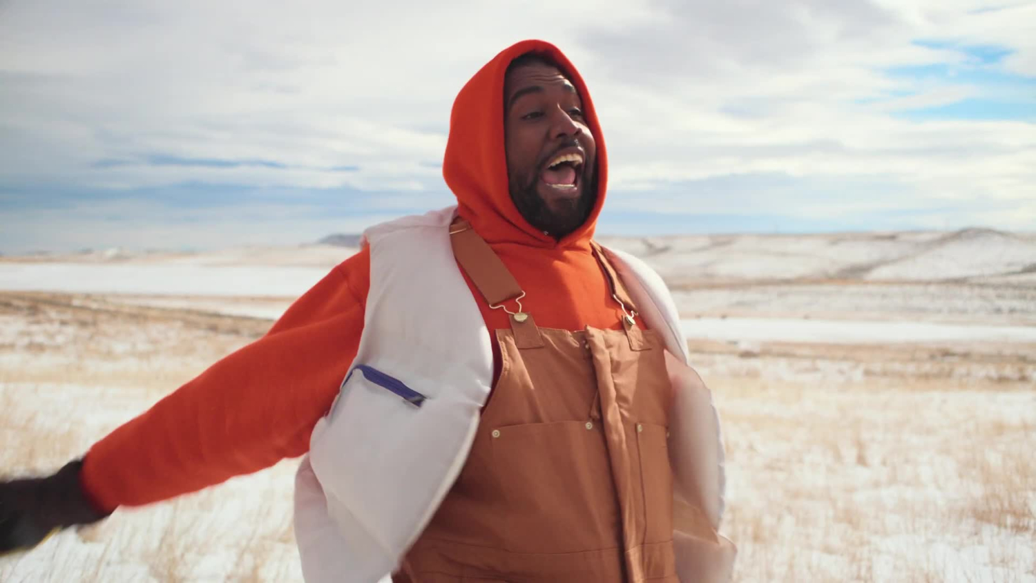 West in the visuals for his 2019 single.