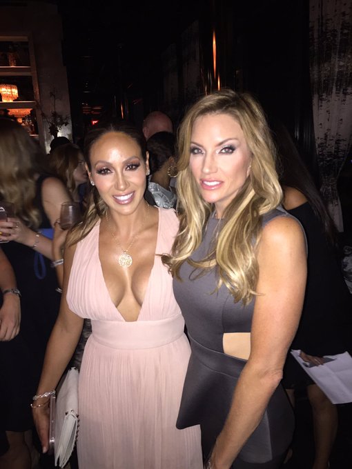 Melissa Gorga is seen with Cary Deuber of 'RHOD.'