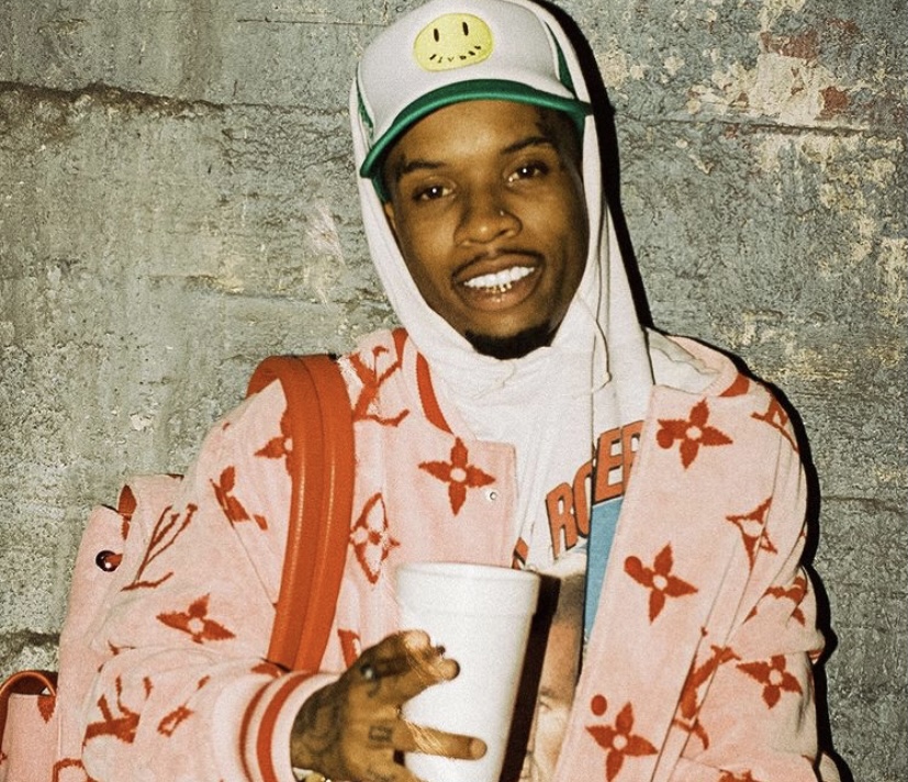 Lanez in his Louis Vuitton Supreme jacket.