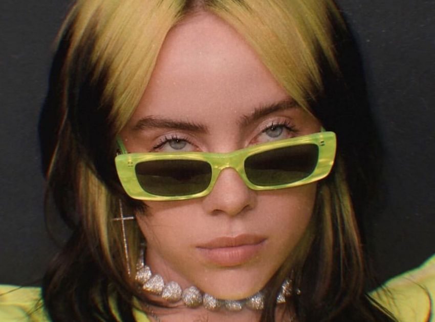 Billie Eilish with glasses on