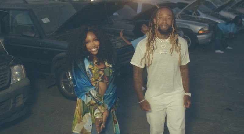 SZA and Ty Dolla $ign in the 'Hit Different' visuals.