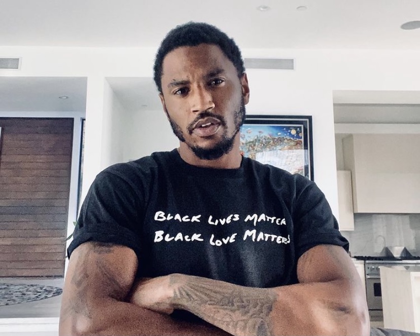 Trey sporting his Black Lives Matter/Black Love t-shirt. 