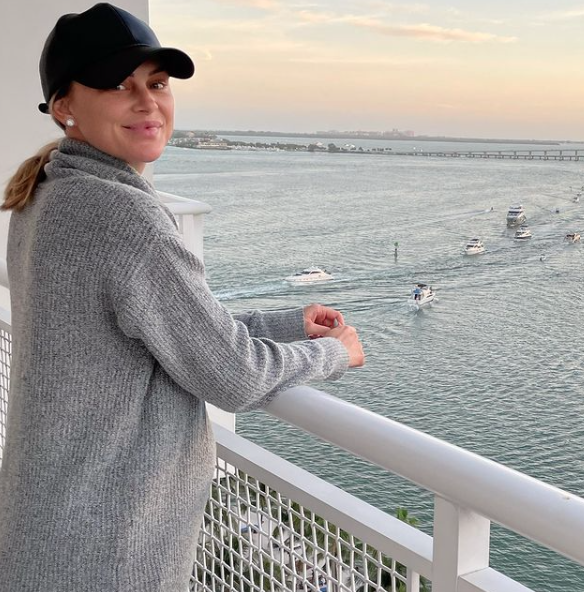 Lala Kent overlooks the water in Miami.