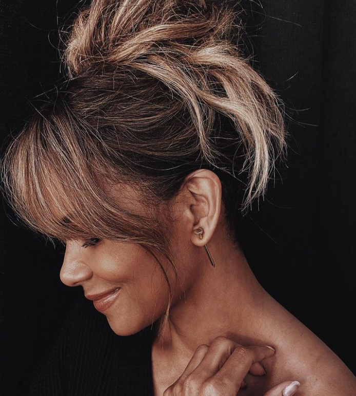 Halle Berry with a nail earring