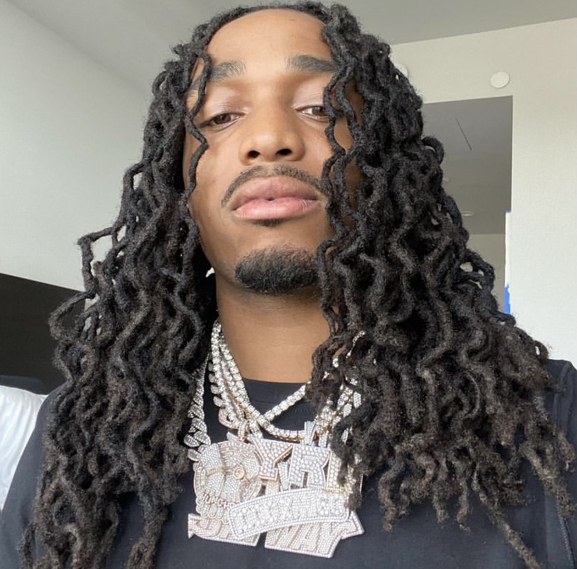 Quavo taking a selfie.