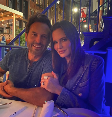 Seth Marks and Meredith Marks enjoy a dinner date.