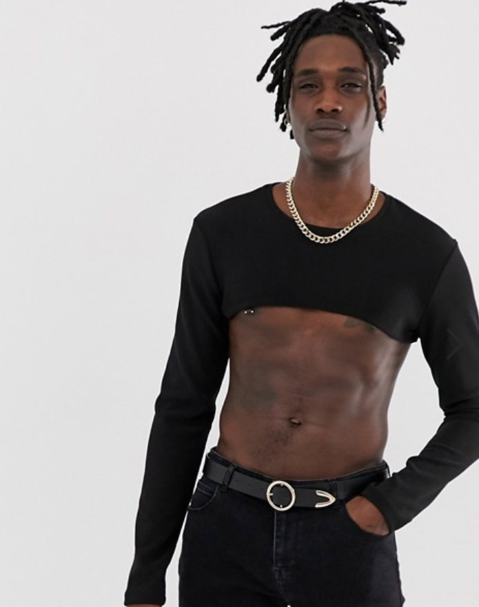 asos male crop top