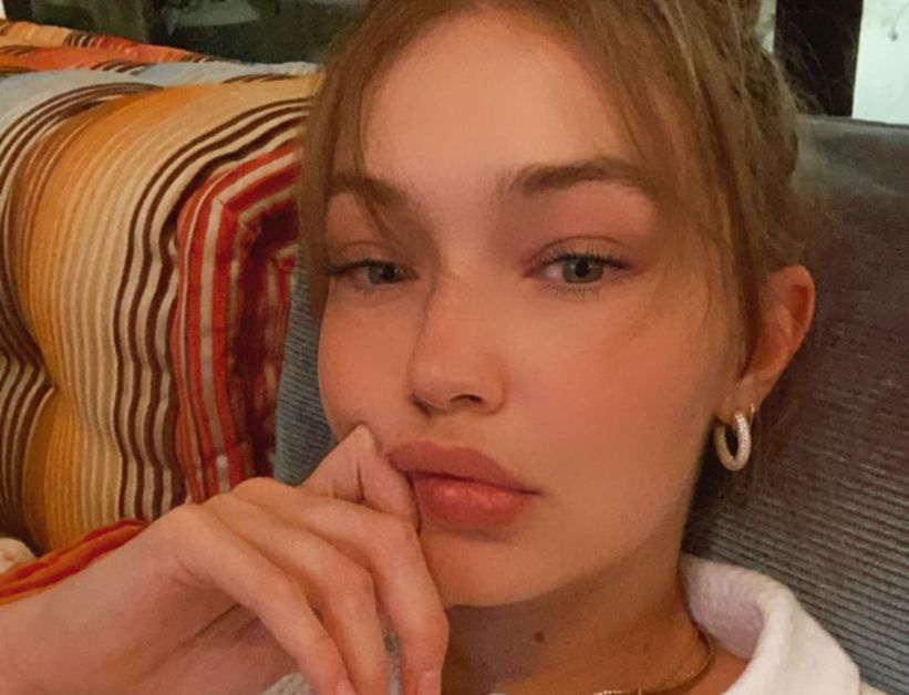 Gigi Hadid waering earrings