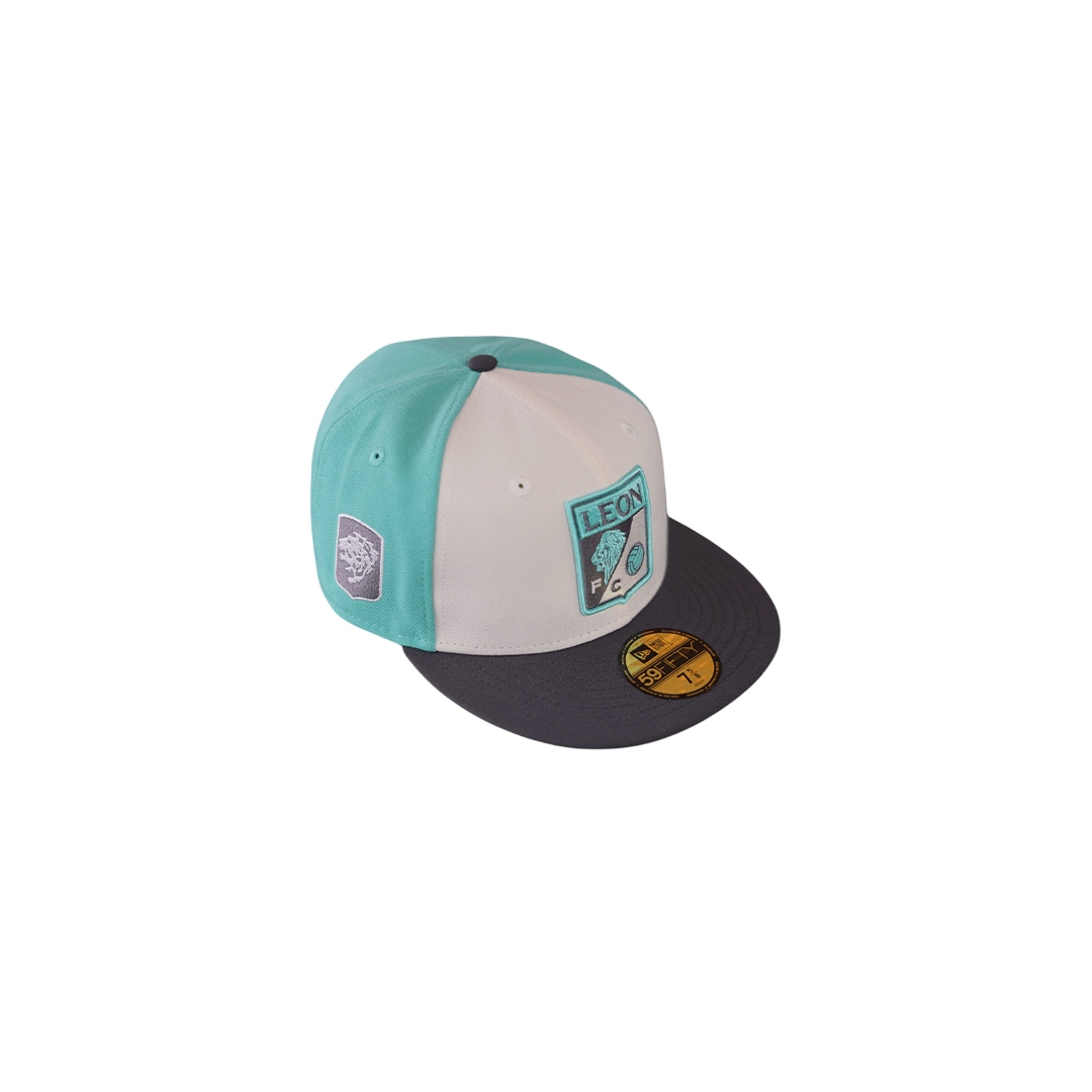 Gorra azul/crema/gris plano imagen 3