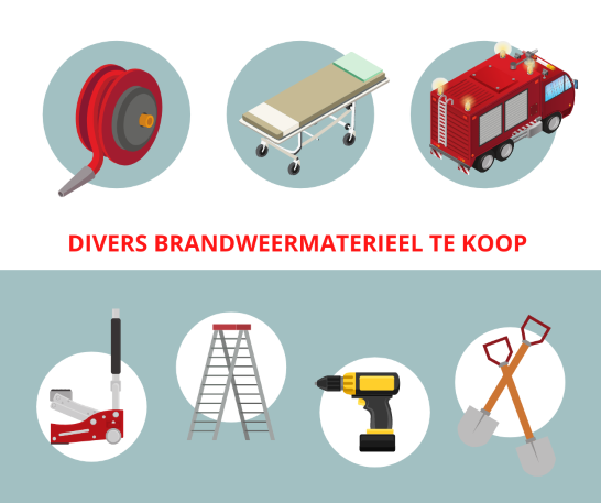 Brandweermateriaal te koop!