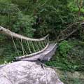往部落的路上由高雄柴山會贊助的便橋