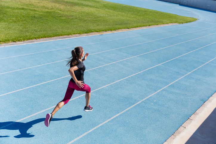 runner on track in gym environment
