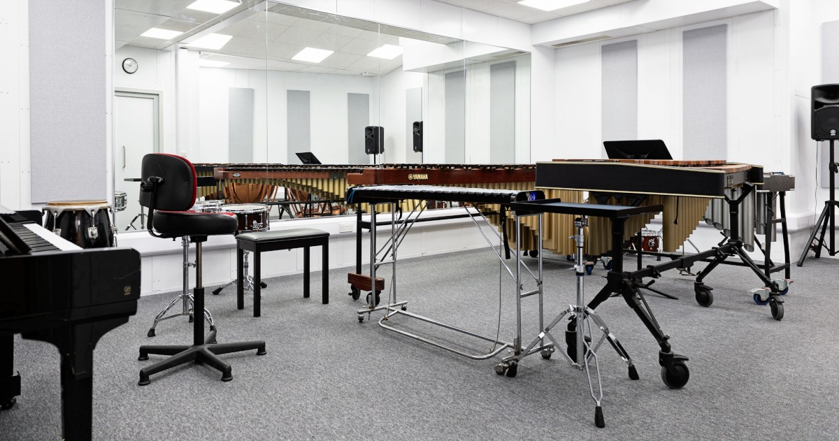 music instruments and practice room