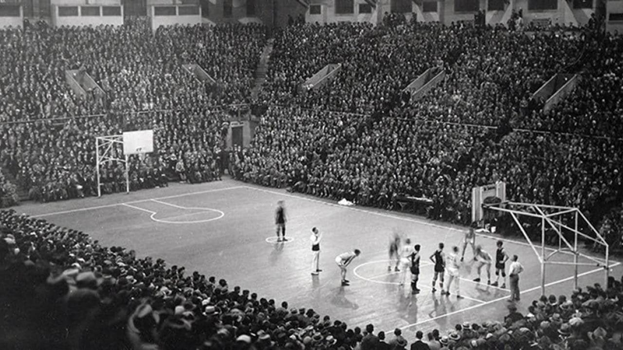 basketball court vintage arena