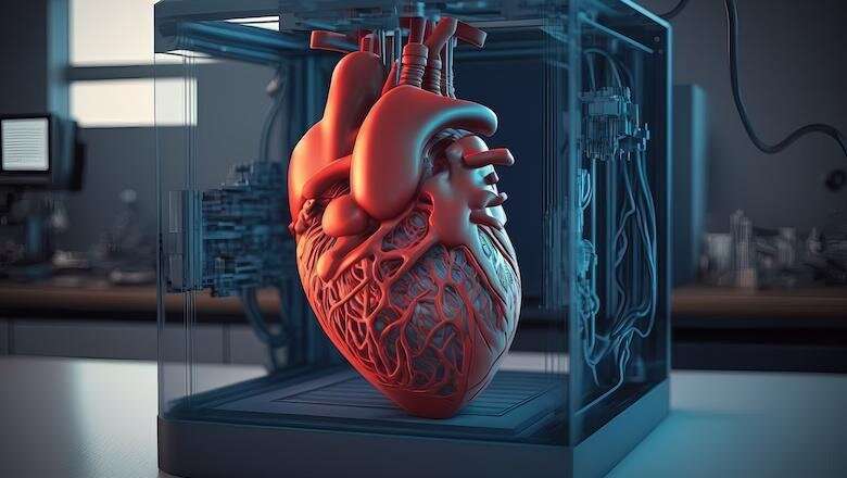 3d printed heart model with microfluidic channels