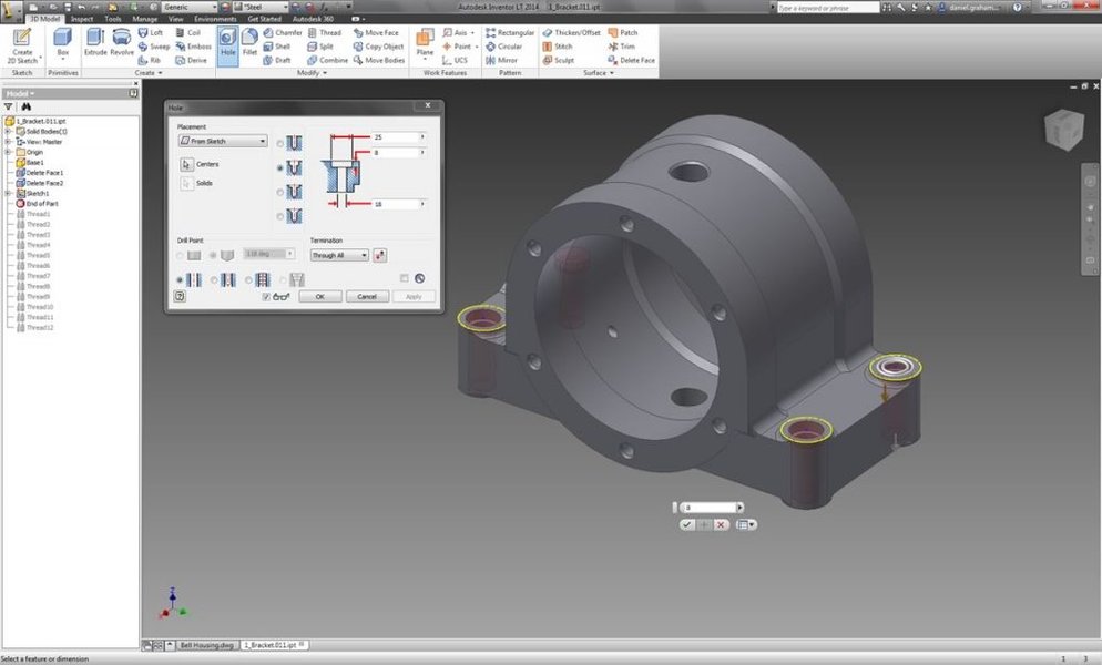 Autodesk Inventor interface