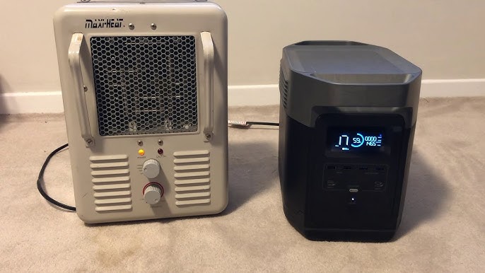 portable generator running heater