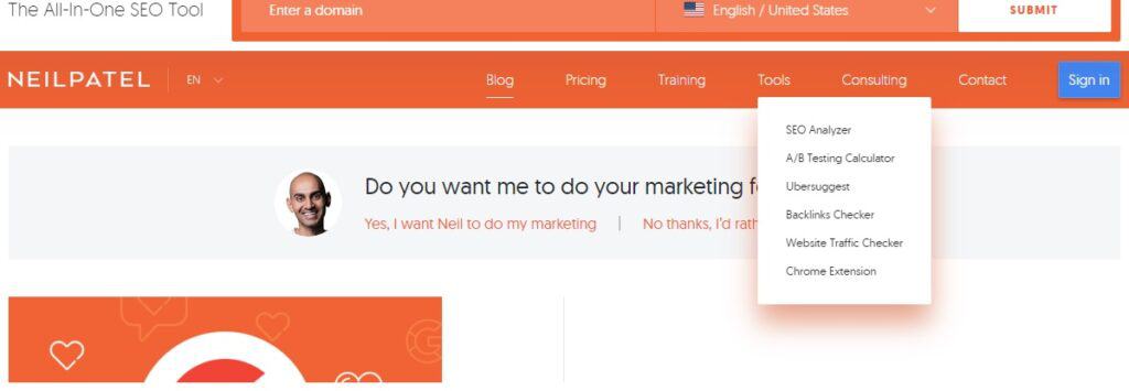 website header button test