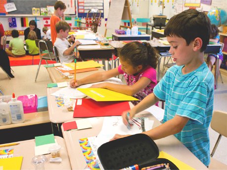 children classroom creative learning