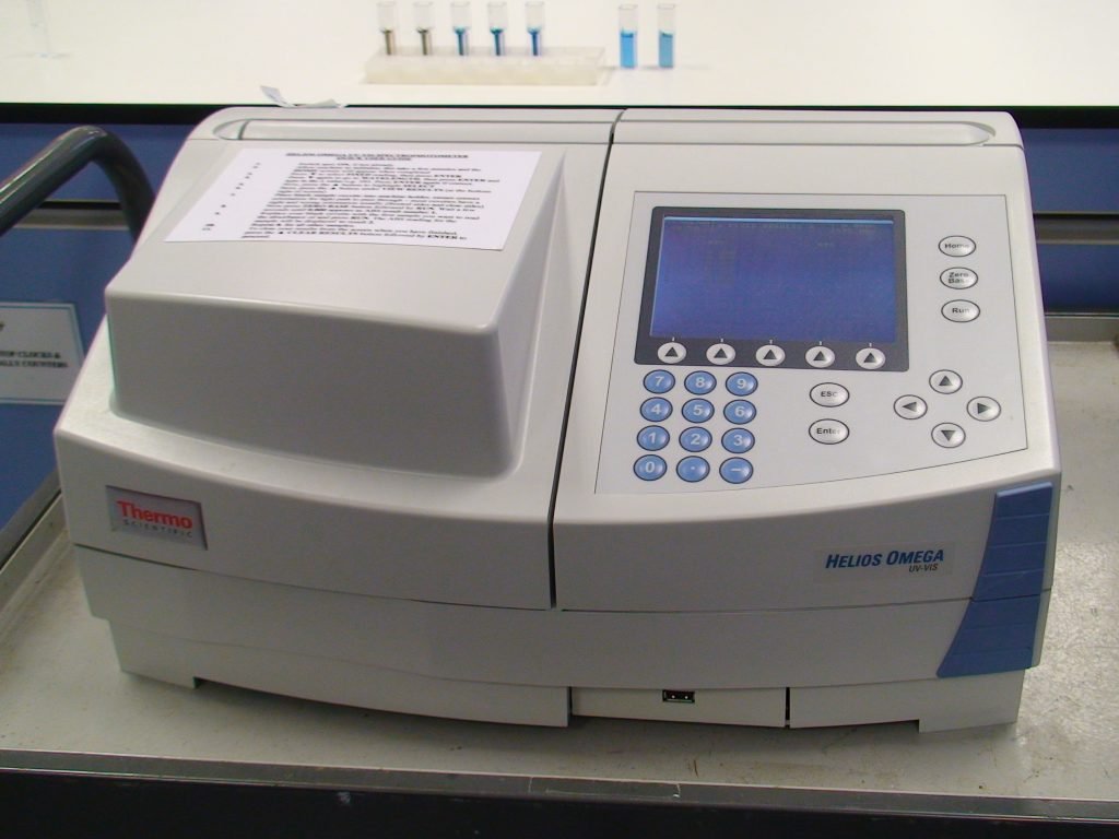spectrophotometer laboratory setup
