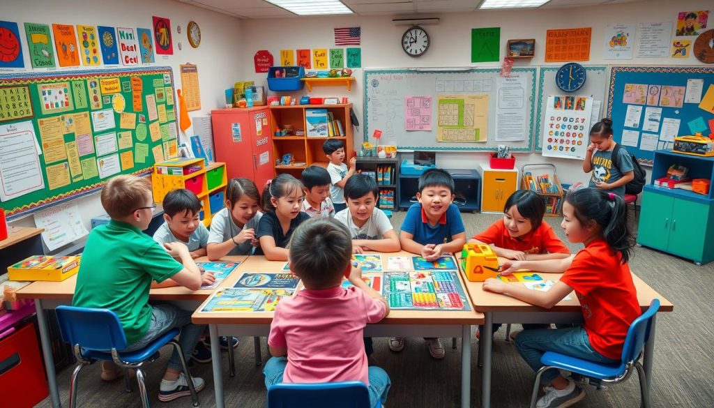 school building classroom interactive education