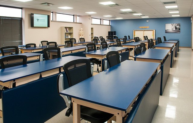 physical school building classroom
