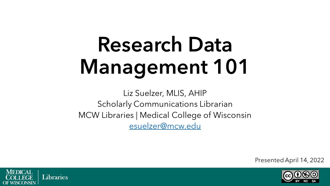 scholarly research data management