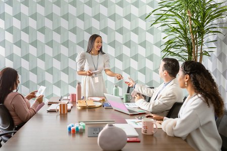business team meeting in modern office