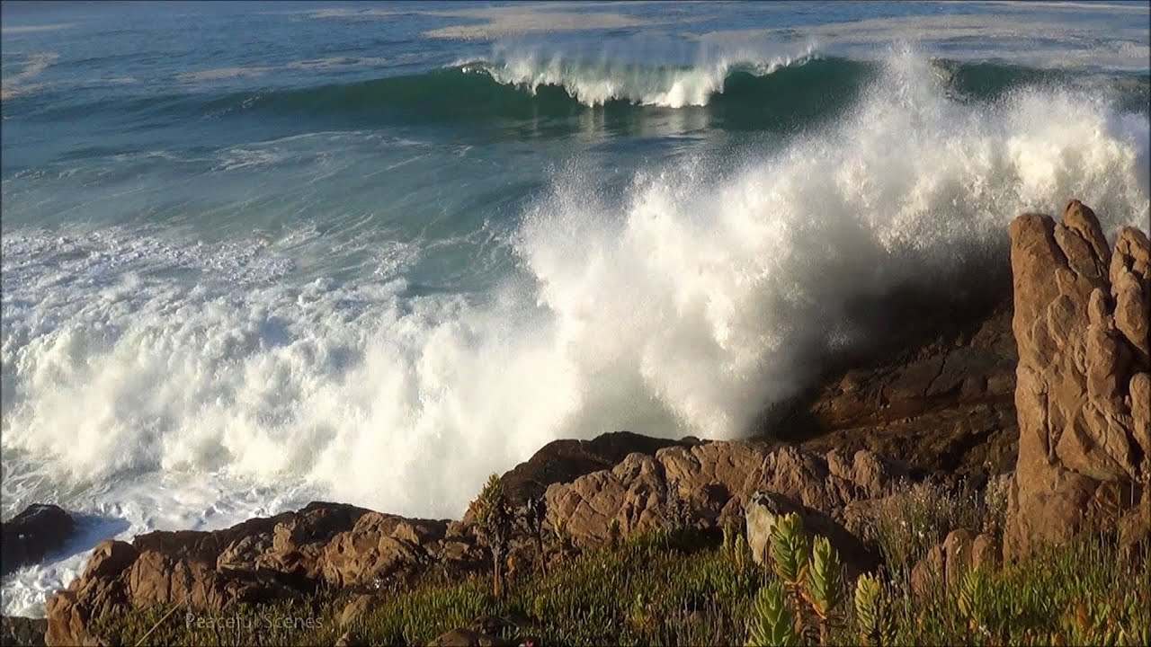 ocean waves rocky shore