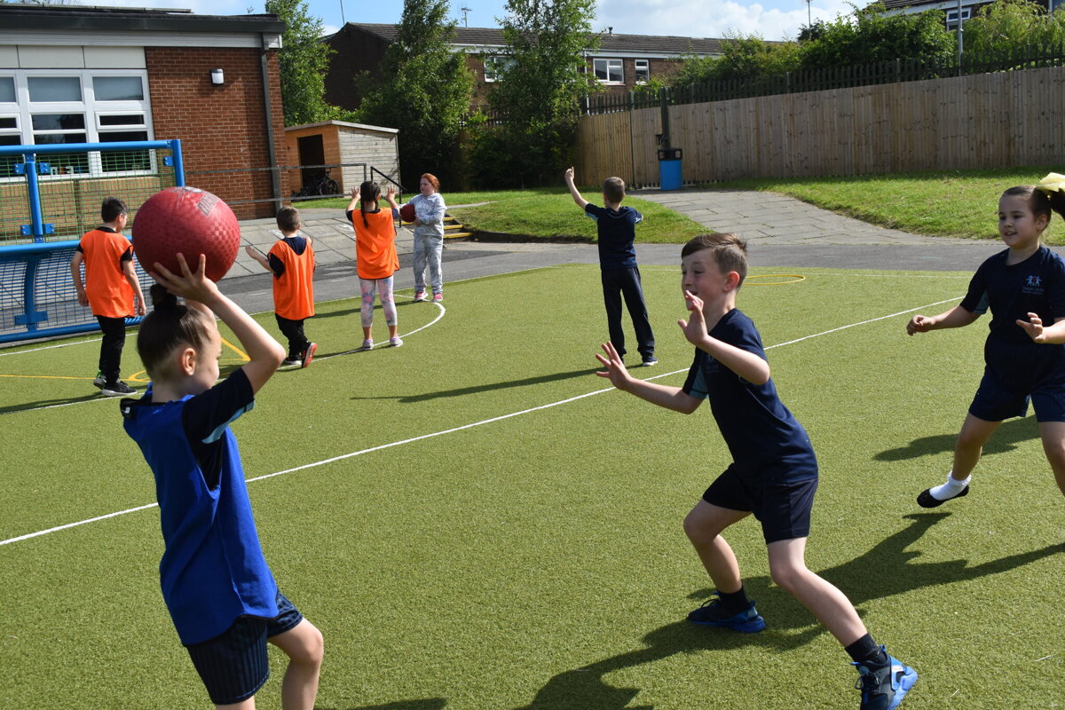 physical scenery of a team in action on a sports field