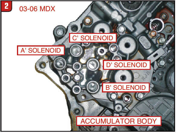 acura mdx transmission components close up