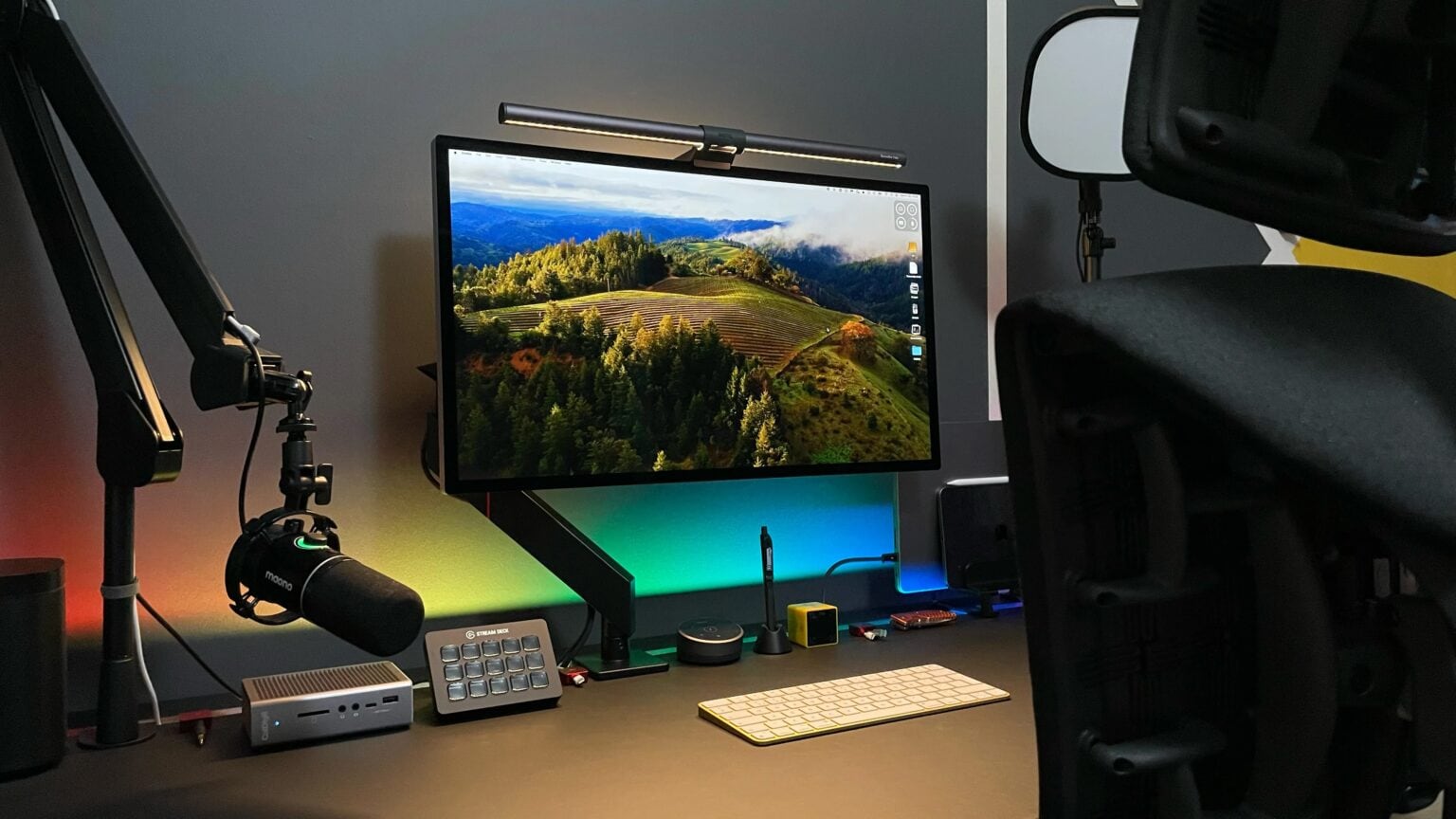 video editing microphone setup